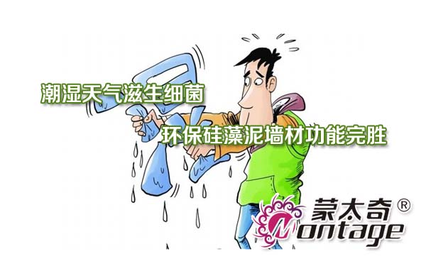 潮濕天氣滋生細菌 環保硅藻泥墻材功能完勝　